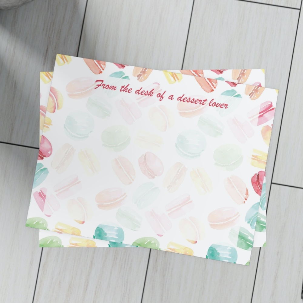 x6 Macaron Sweets Stationery Desserts Stationery Set